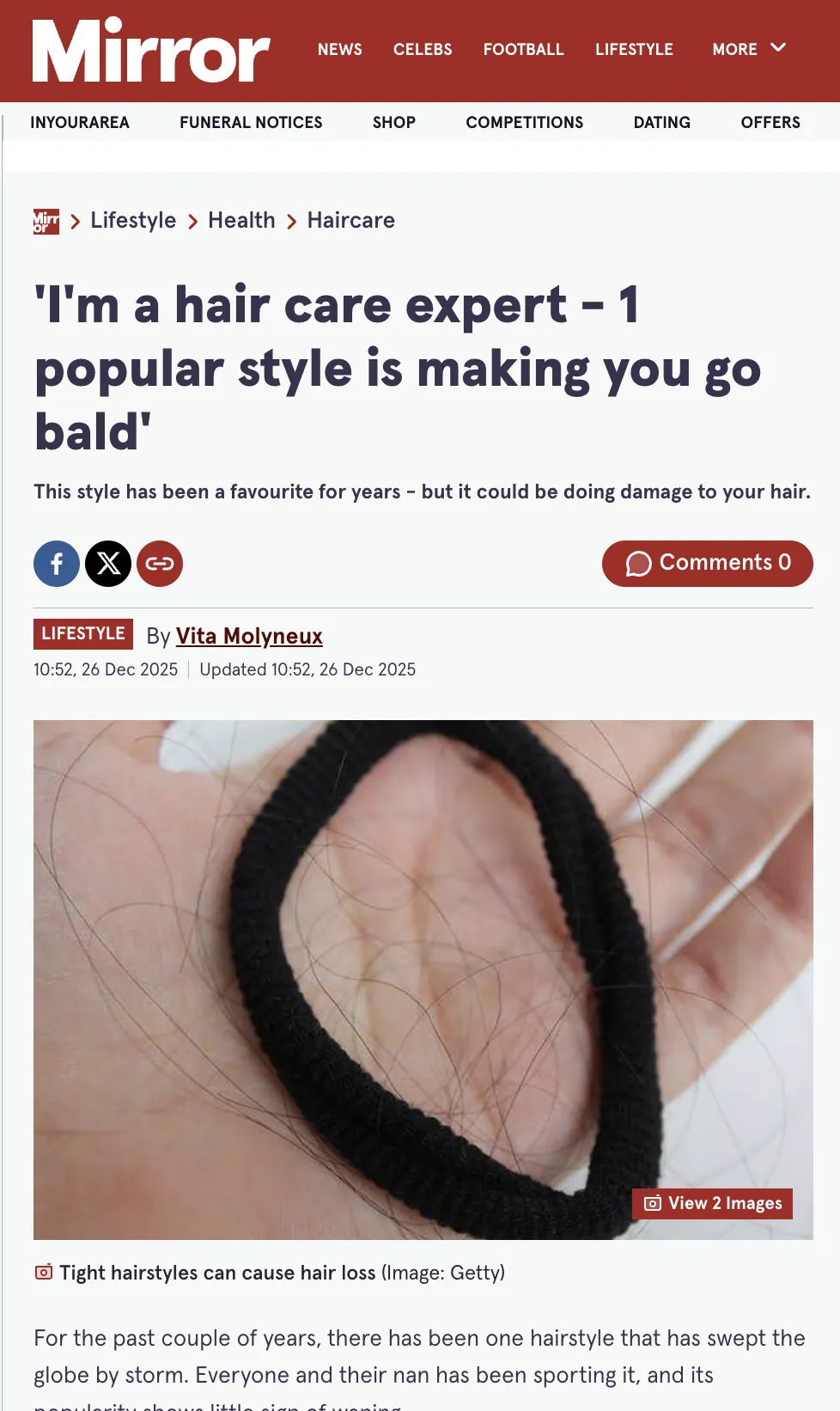 Mirror expert commentary placement